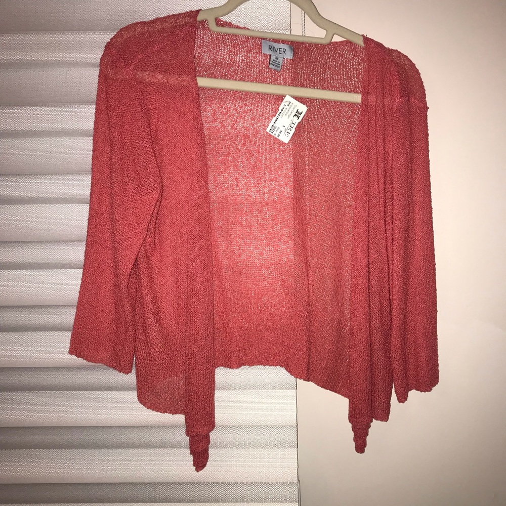 NWT River coral cardigan